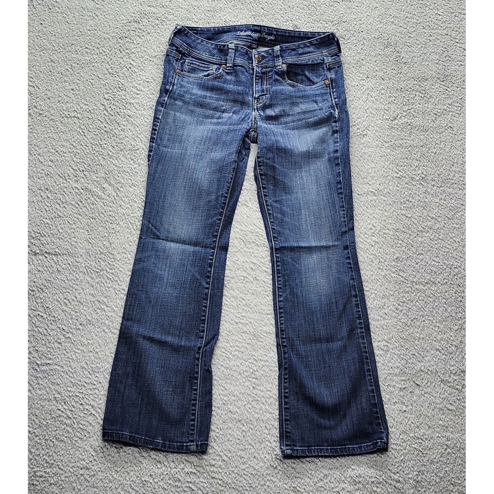American Eagle Original Bootcut Jeans Women's 10 Regular Stretch Blue Denim